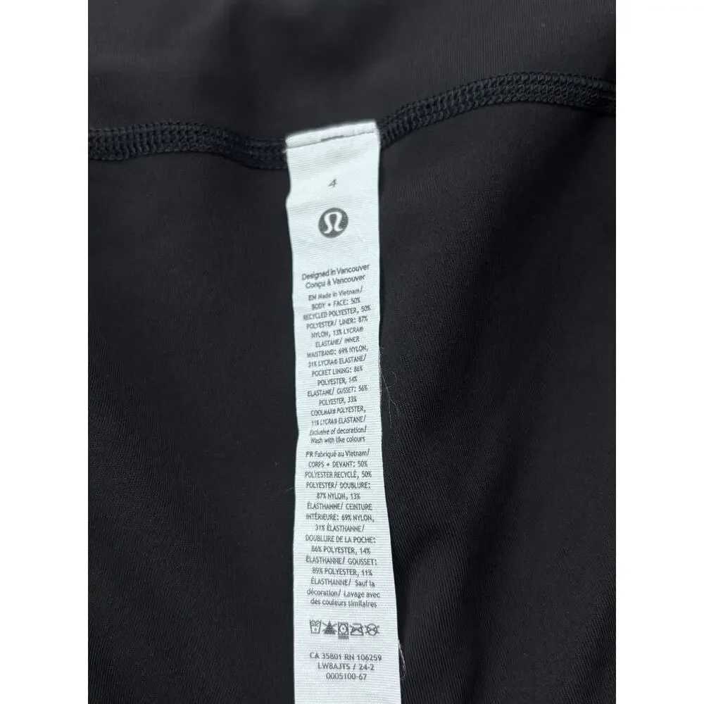 LULULEMON Wrap-Front Mid-Rise Golf Skirt Size 4 Black